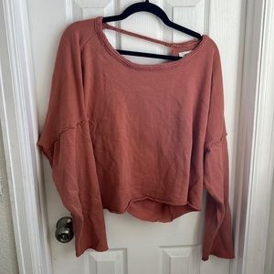 Cropped Open Back Sweatshirt